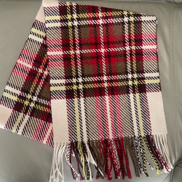 BURBERRY CASHMERE AND WOOL GIANT MULTI-COLOUR PLAID SCARF/SHAWL LARGE 15" X 76" - Picture 4 of 7